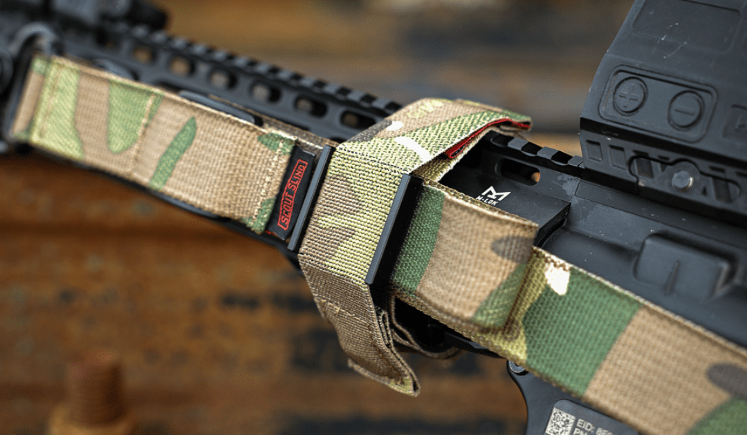 A rifle properly with its sling staging using NeoMag's Sentry Strap.