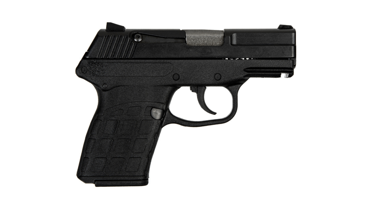 A subcompact handgun against a white background.