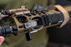 Rigs Sling Ring shown assembled with rifle sling on AR15.
