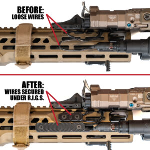 RIGS Rifle Integrated Grip System display loose wires and contained wires.