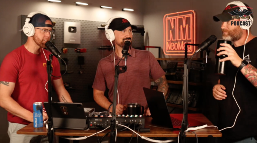 hosts of podcast life, liberty, equipped in studio