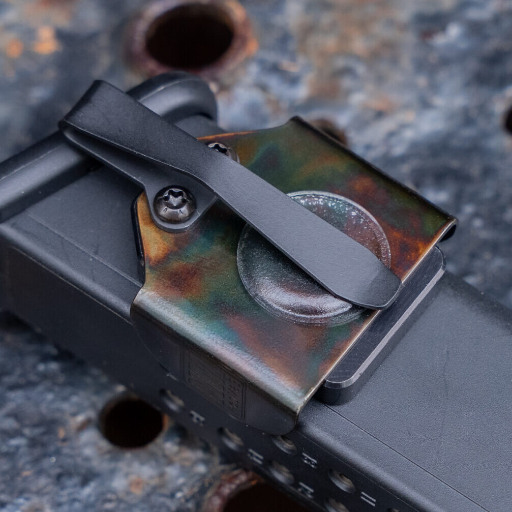 Case Hardened Custom Shop NeoMag on Glock magazine.